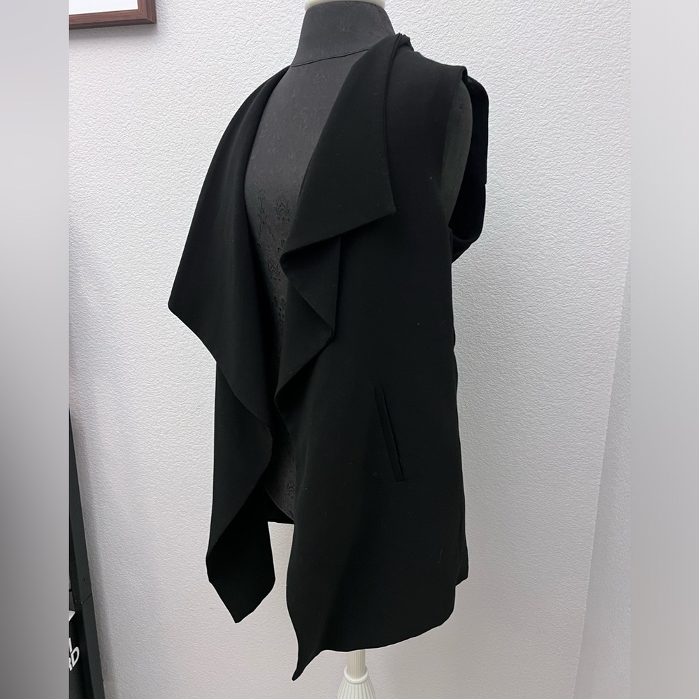 Zara Sleeveless Draping Cardigan Blazer Size Small